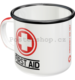 Plechový hrnek - First Aid