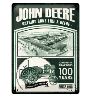 Plechová cedule - John Deere (100 Years)