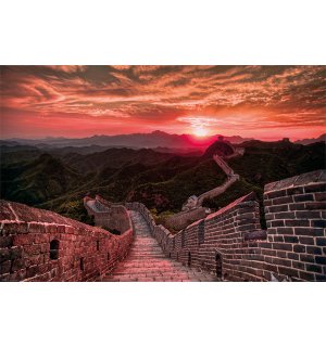 Plakát - Velká čínská zeď (západ slunce)