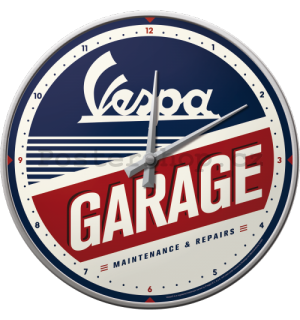 Nástěnné hodiny - Vespa Garage