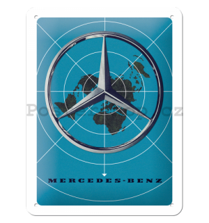 Plechová cedule: Mercedes-Benz (Map) - 15x20 cm