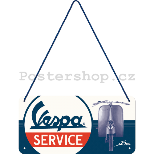 Závěsná cedule: Vespa Service - 10x20 cm
