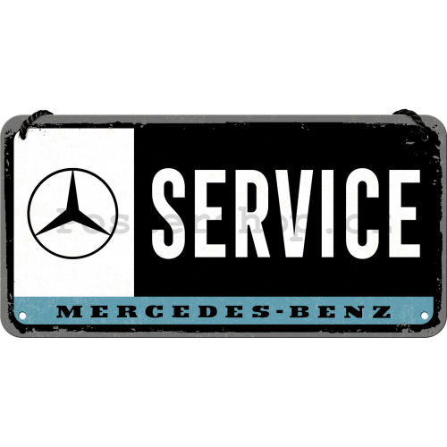 Závěsná cedule: Mercedes-Benz Service - 10x20 cm