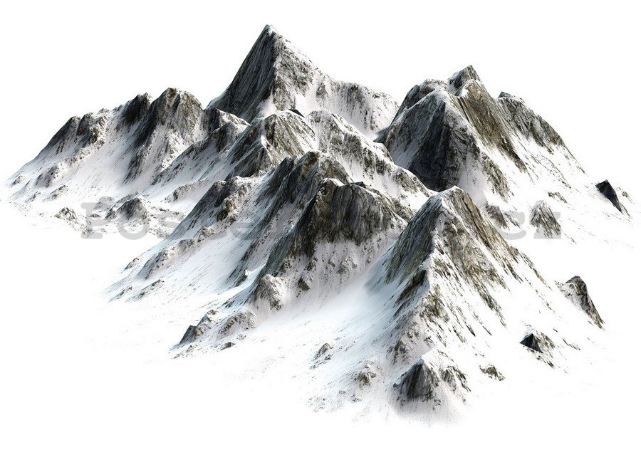 Fototapeta vliesová: Zasněžené hory - 184x254 cm