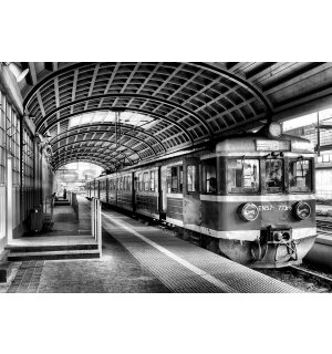 Fototapeta vliesová: Staré metro (černobílé) - 254x368 cm
