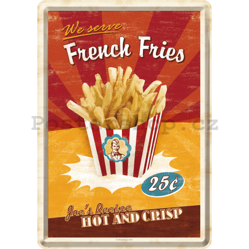 Plechová pohlednice - French Fries
