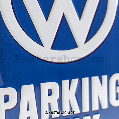 Plechová cedule: VW Parking Only - 30x20 cm