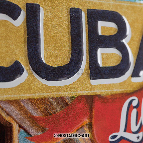 Plechová cedule: Cuba Libre - 40x30 cm