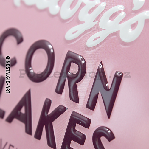 Plechová cedule: Kellog's Corn Flakes (Pop Art) - 30x40 cm