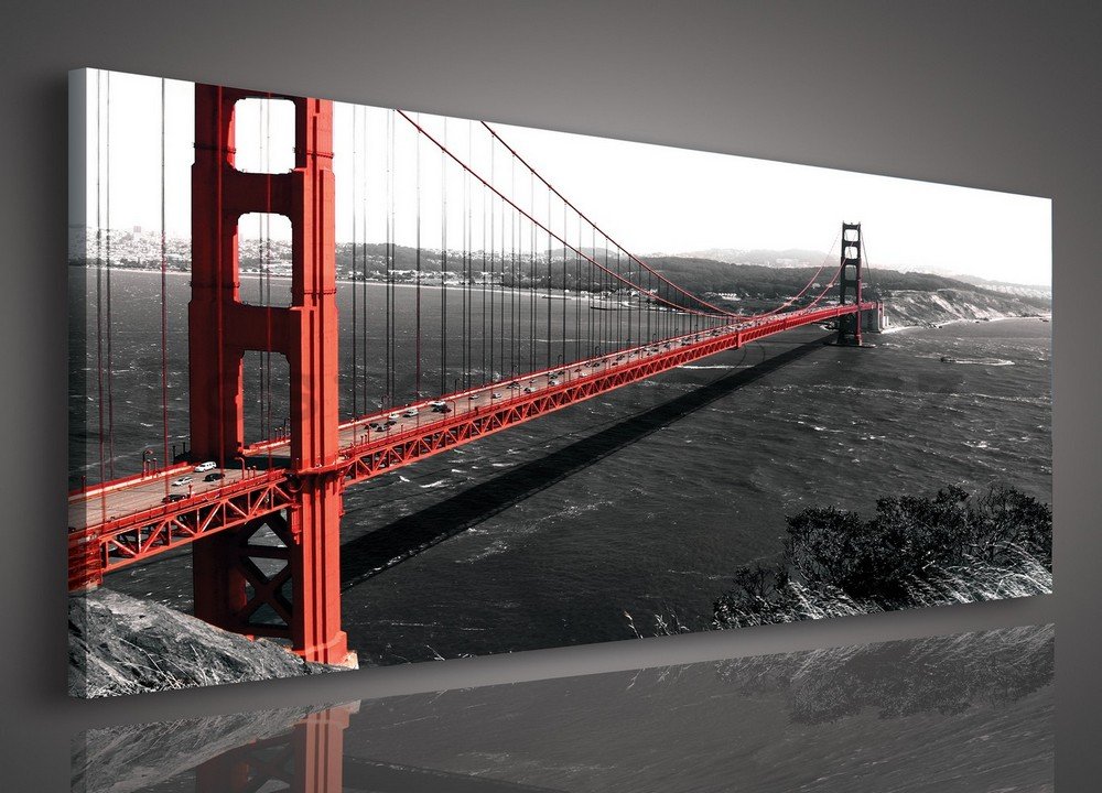 Obraz na plátně: Golden Gate Bridge (1) - 145x45 cm