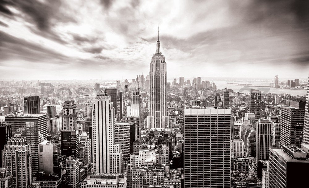 Fototapeta: Pohled na New York (černobílá) - 104x152,5 cm