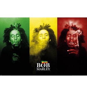 Plakát - Bob Marley (Tricolour Smoke)