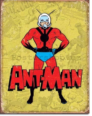 Plechová cedule - Ant-Man (Retro)