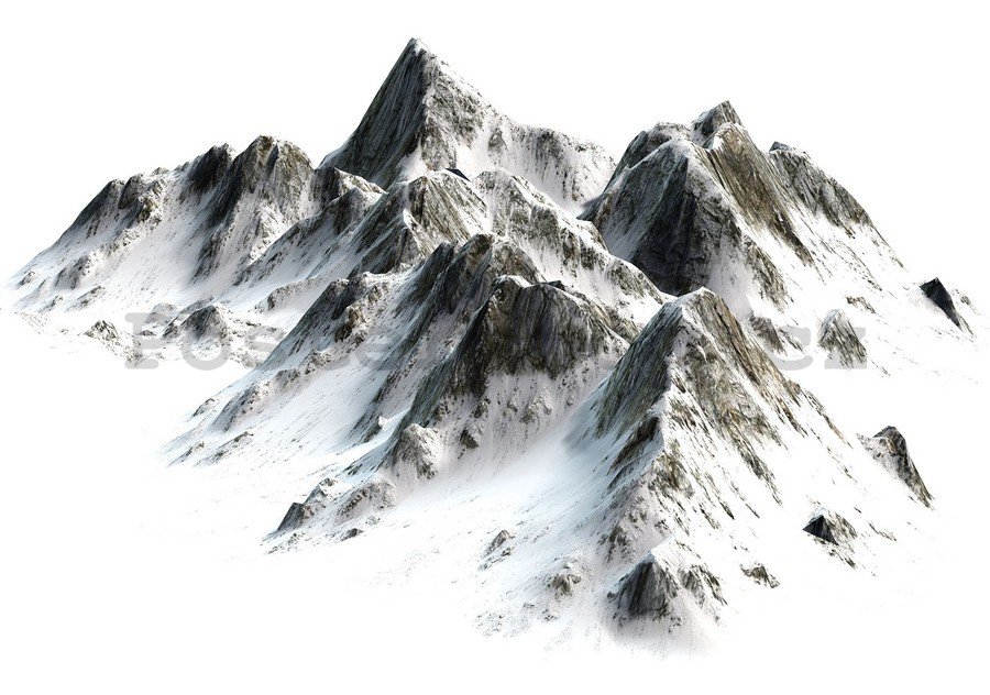 Fototapeta vliesová: Zasněžené hory - 104x152,5 cm