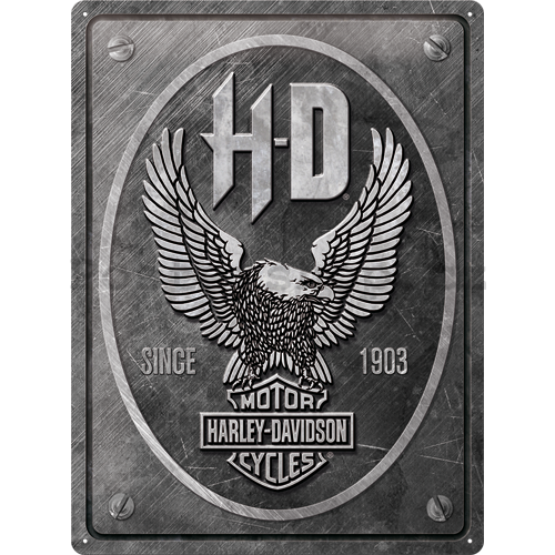 Plechová cedule: Harley-Davidson (Metal Eagle) - 40x30 cm