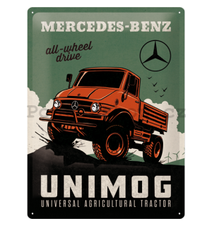 Plechová cedule: Mercedes-Benz Unimog - 40x30 cm