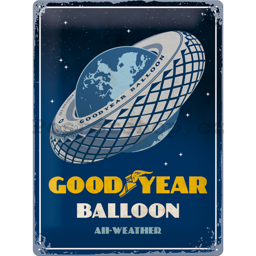 Plechová cedule: Goodyear (Balloon Tire) - 40x30 cm