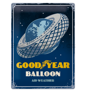 Plechová cedule: Goodyear (Balloon Tire) - 40x30 cm