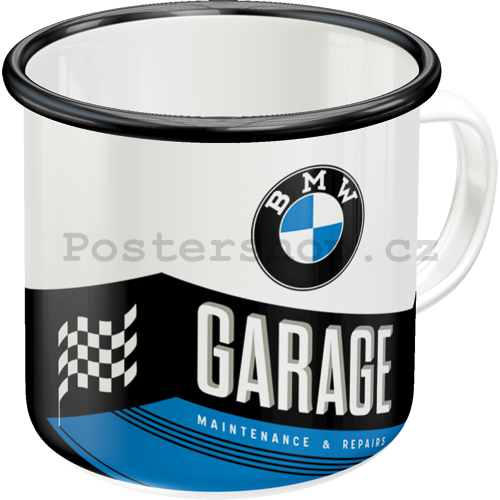 Plechový hrnek - BMW Garage