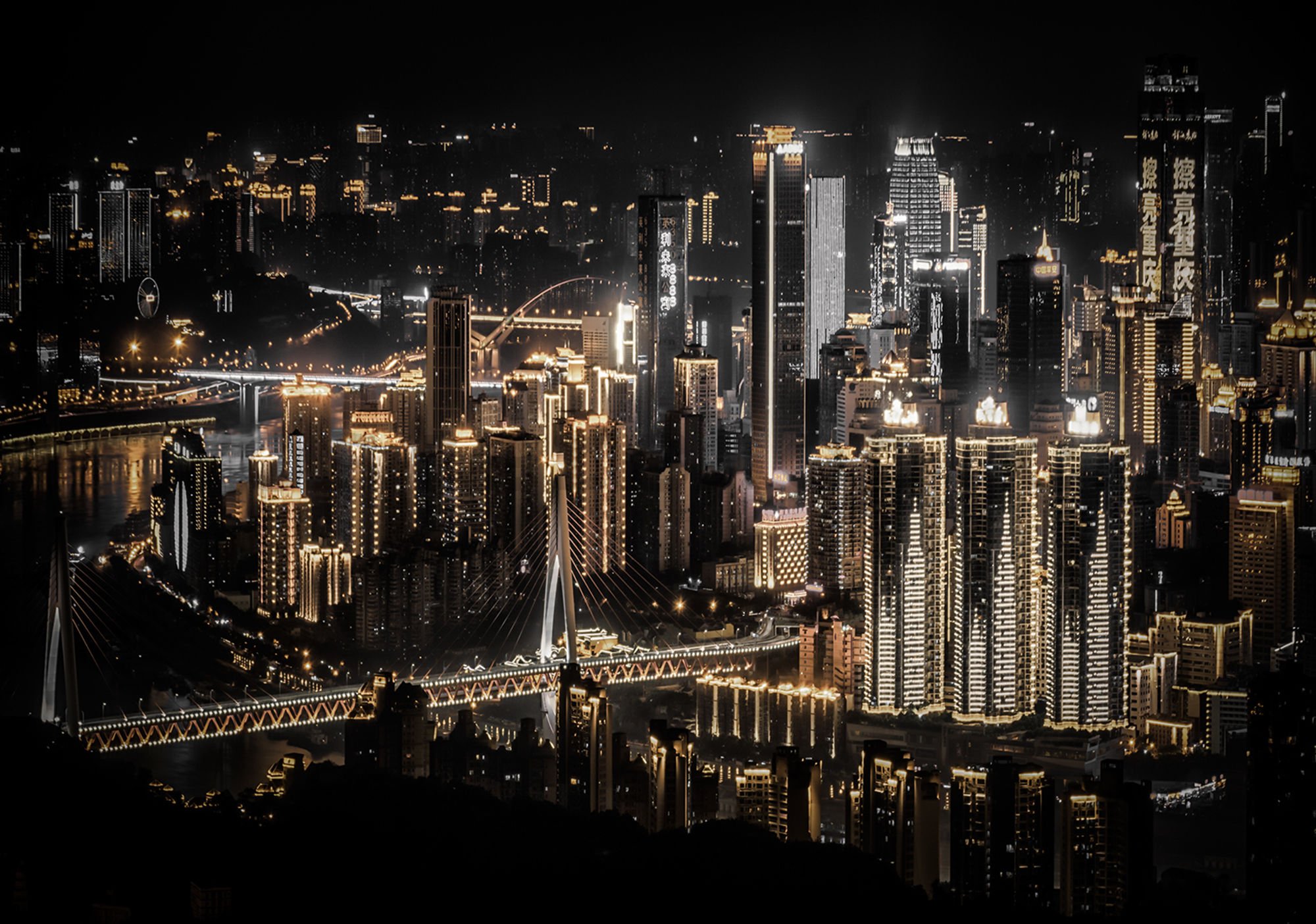 Fototapeta vliesová: Noční město (5) - 184x254 cm
