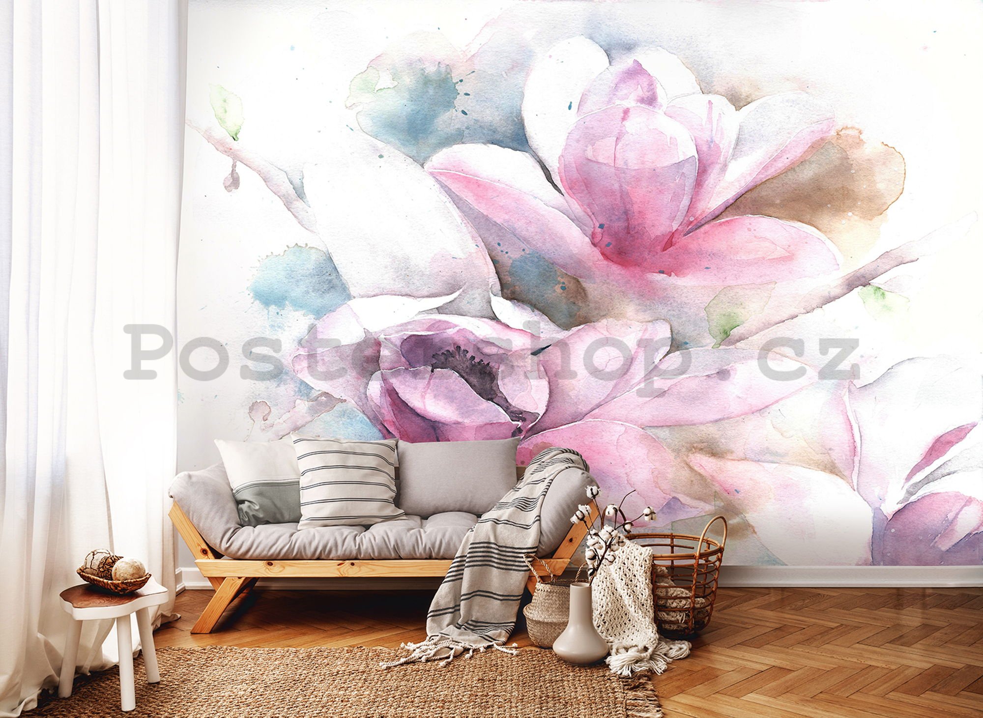 Fototapeta: Magnolie (malovaná) - 184x254 cm