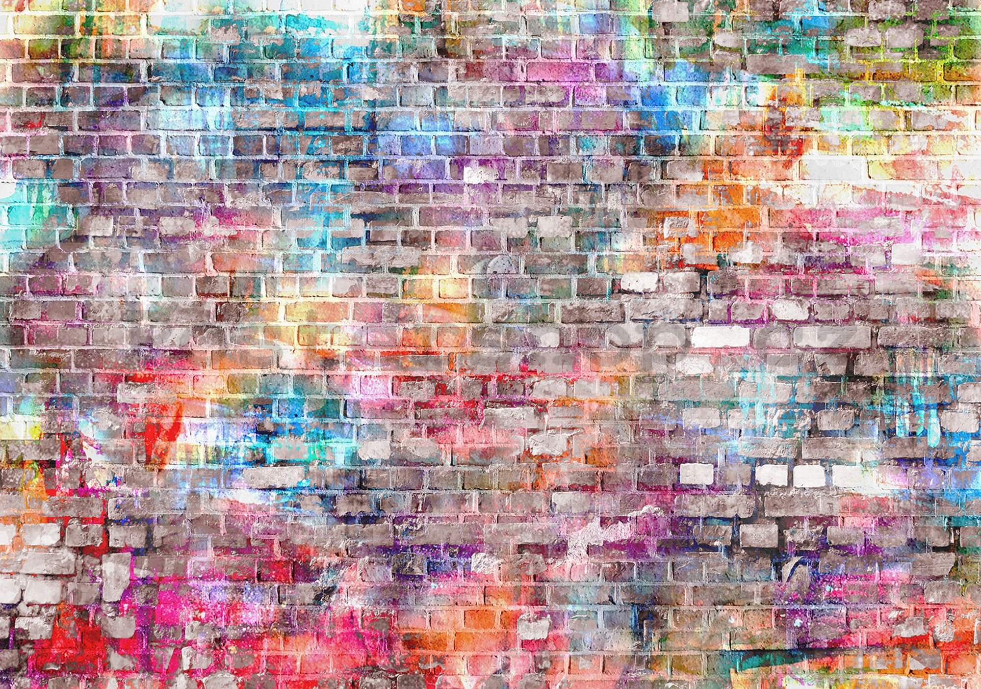 Fototapeta vliesová: Barevná zeď (2) - 184x254 cm