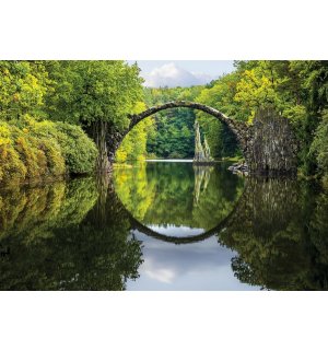 Fototapeta vliesová: Rakotzbrücke - 184x254 cm