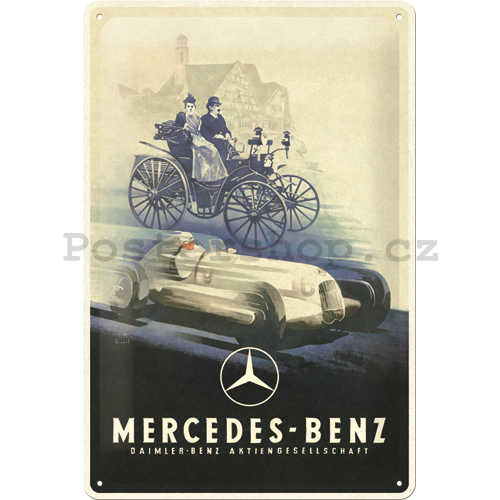 Plechová cedule: Mercedes-Benz (Silver Arrow Historic) - 30x20 cm
