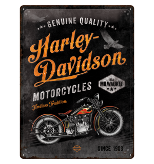 Plechová cedule: Harley-Davidson  (Timeless Tradition) - 40x30 cm