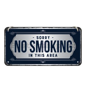 Závěsná cedule: Sorry, No Smoking - 10x20 cm