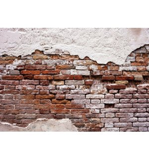 Fototapeta vliesová: Stará cihlová zeď - 416x254 cm