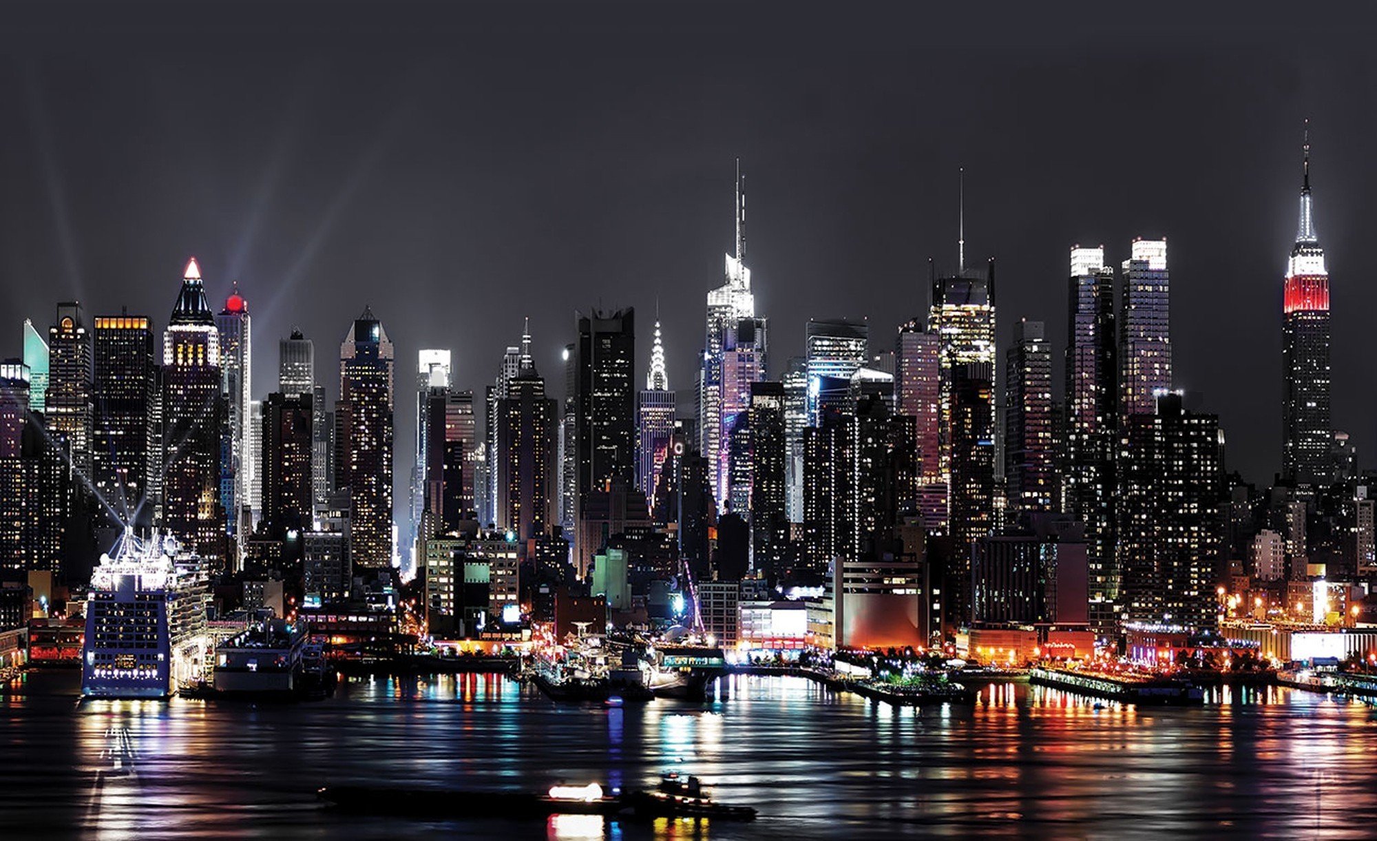 Fototapeta vliesová: Noční New York (2) - 416x254 cm
