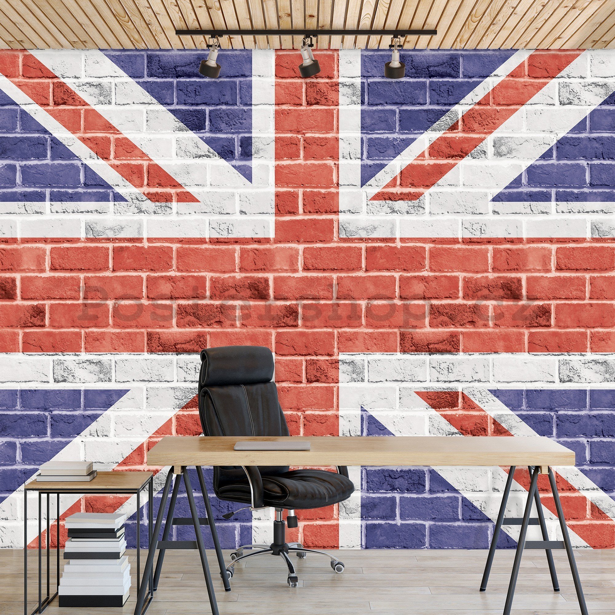 Fototapeta vliesová: Britská Vlajka (Union Jack) - 416x254 cm