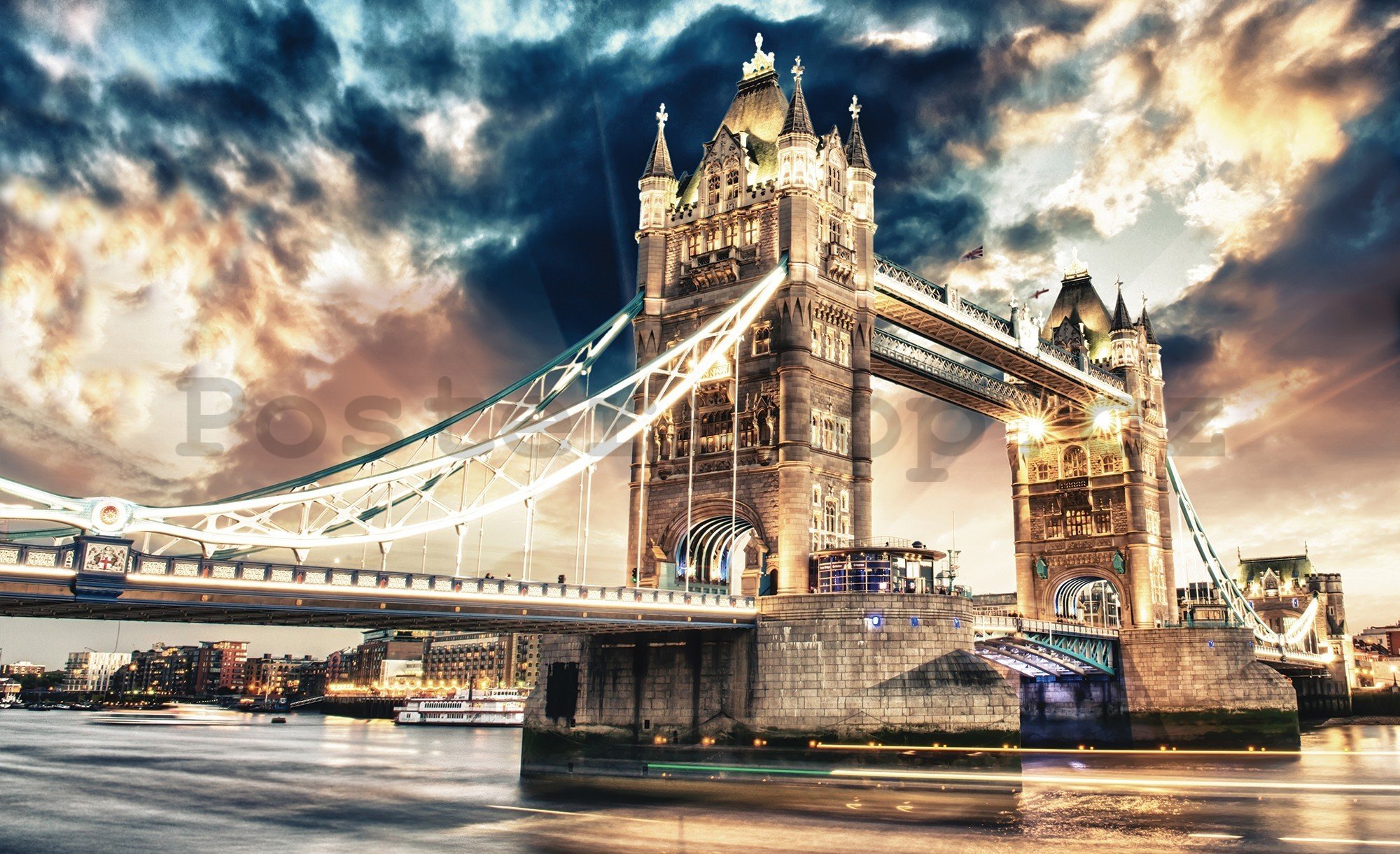 Fototapeta vliesová: Tower Bridge (3) - 416x254 cm