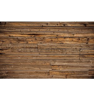 Fototapeta vliesová: Dřevěná zeď - 416x254 cm