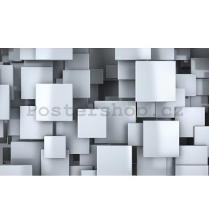 Fototapeta vliesová: Čtverce v prostoru (2) - 416x254 cm