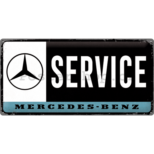 Plechová cedule: Mercedes-Benz Service - 25x50 cm
