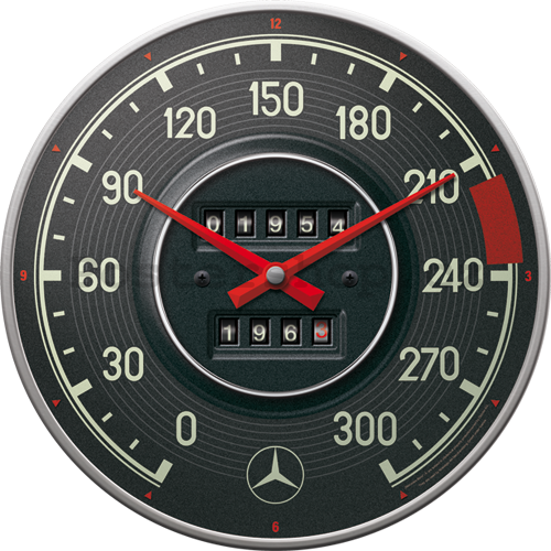 Nástěnné hodiny - Mercedes-Benz tachometr