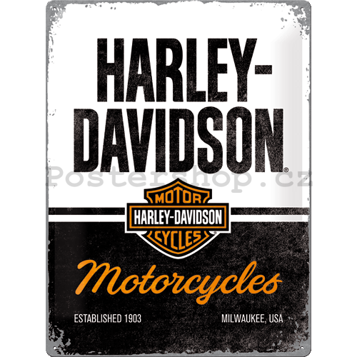 Plechová cedule: Harley-Davidson (Motorcycles) - 30x40 cm
