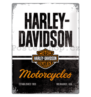 Plechová cedule: Harley-Davidson (Motorcycles) - 30x40 cm