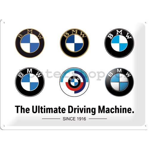 Plechová cedule: BMW (Logo Evolution) - 40x30 cm