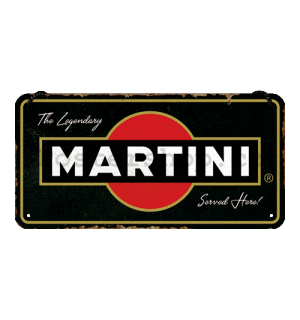 Závěsná cedule: Martini Served Here - 20x10 cm