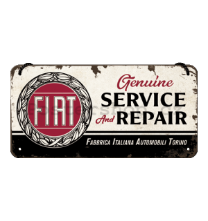 Závěsná cedule: Fiat Service & Repair - 20x10 cm