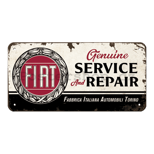 Závěsná cedule: Fiat Service & Repair - 20x10 cm