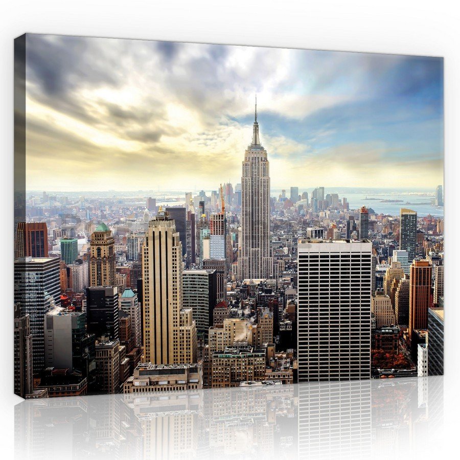 Obraz na plátně: Pohled na Manhattan - 75x100 cm