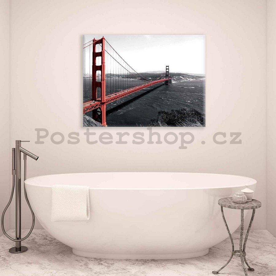 Obraz na plátně: Golden Gate Bridge (3) - 75x100 cm