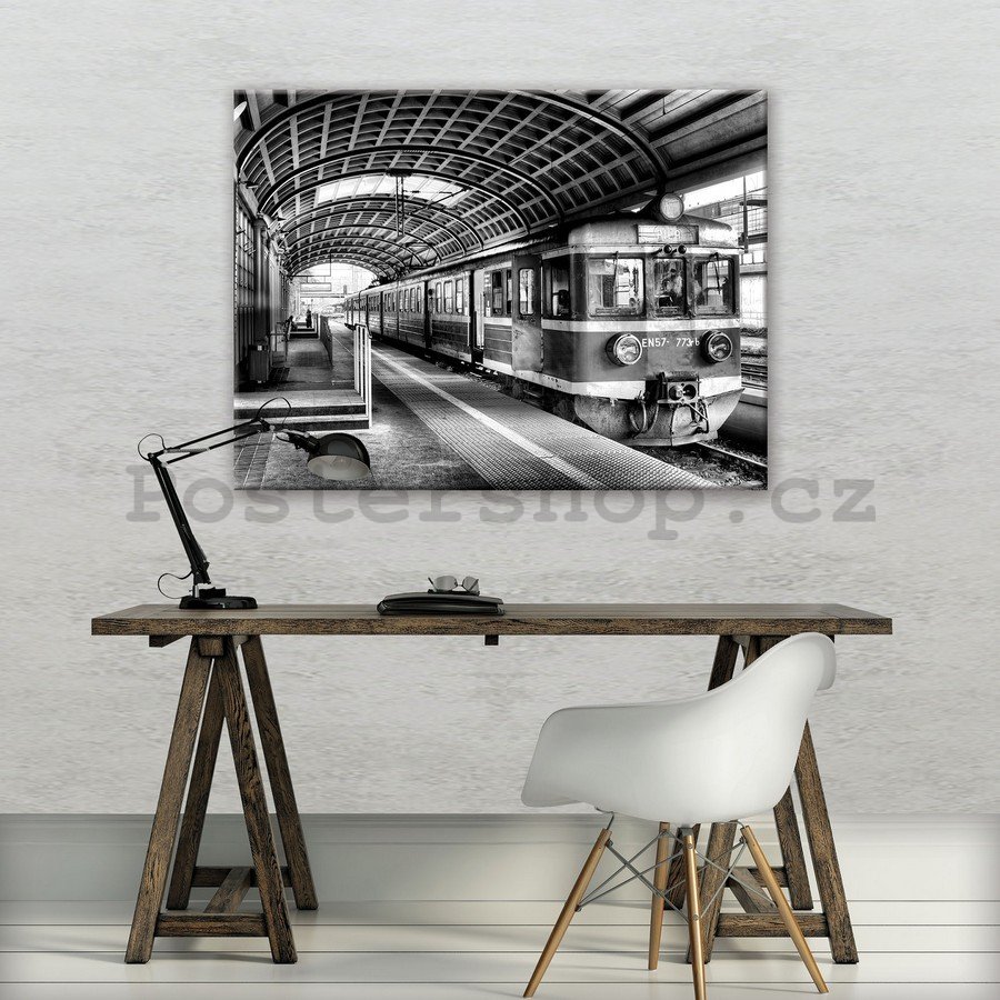 Obraz na plátně: Staré metro (černobílé) - 75x100 cm