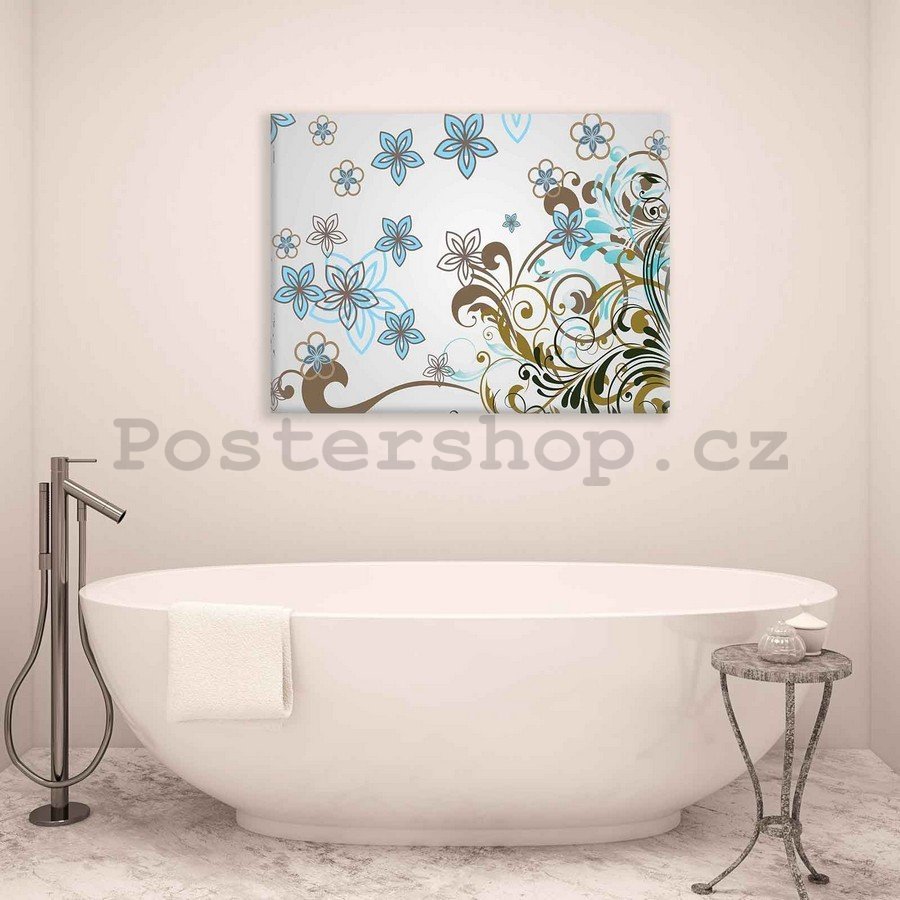 Obraz na plátně: Malované květiny (1) - 75x100 cm