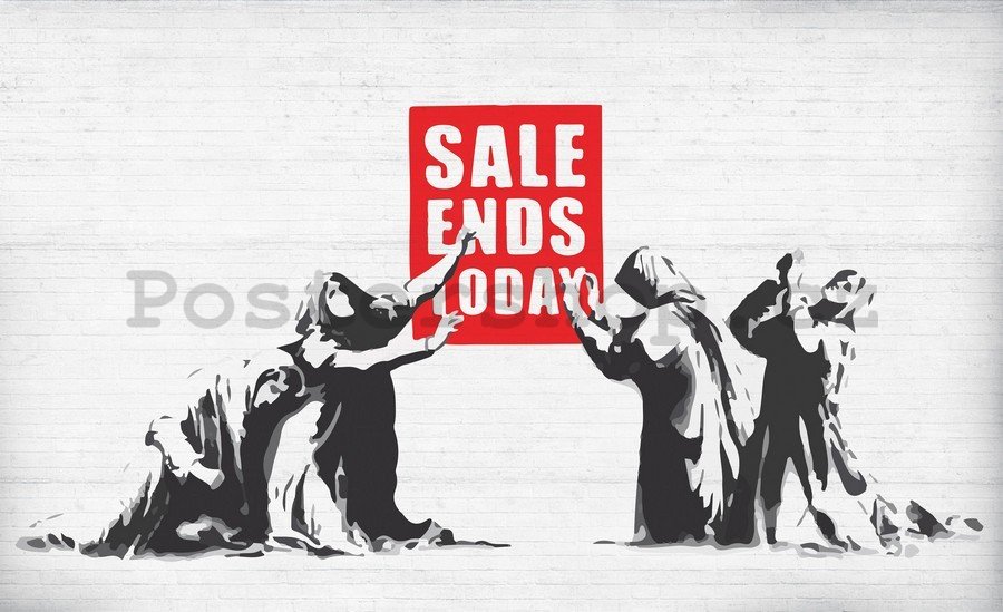 Obraz na plátně: Sale Ends Today (graffiti) - 75x100 cm
