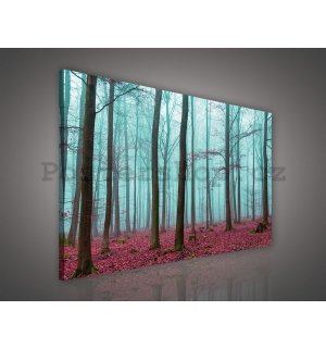 Obraz na plátně: Mlha v lese (3) - 75x100 cm